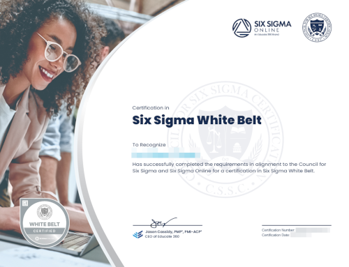 Six Sigma White Belt Certificate