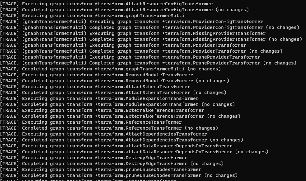 Trace log with dependency analysis