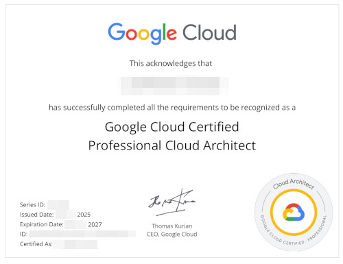 Google Cloud Certified Professional Cloud Architect