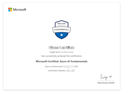 Microsoft Certified: Azure AI Fundamentals