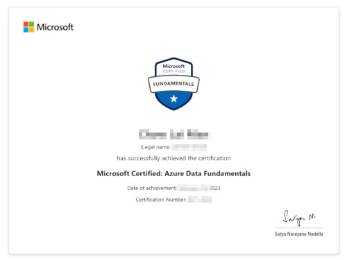 Microsoft Certified: Azure Data Fundamentals