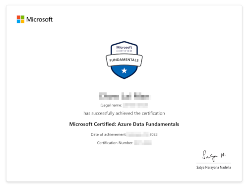 Microsoft Certified: Azure Data Fundamentals