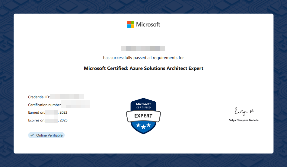 Microsoft Certified: Azure Solutions Architect Expert