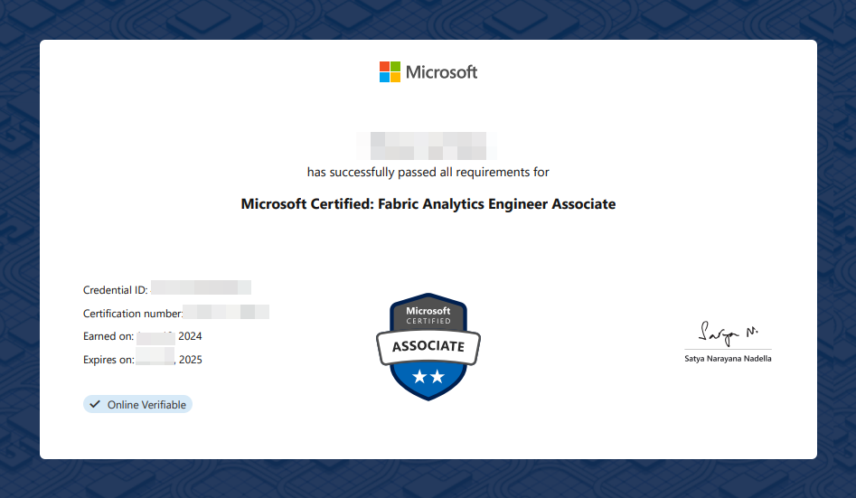 Microsoft Certified: Fabric Analytics Engineer Associate