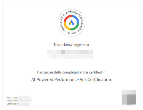 Google AI-Powered Performance Ads Certification