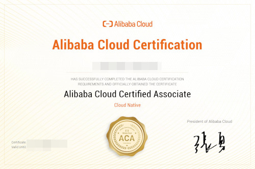 Alibaba Cloud ACA Certified Cloud Native Associate