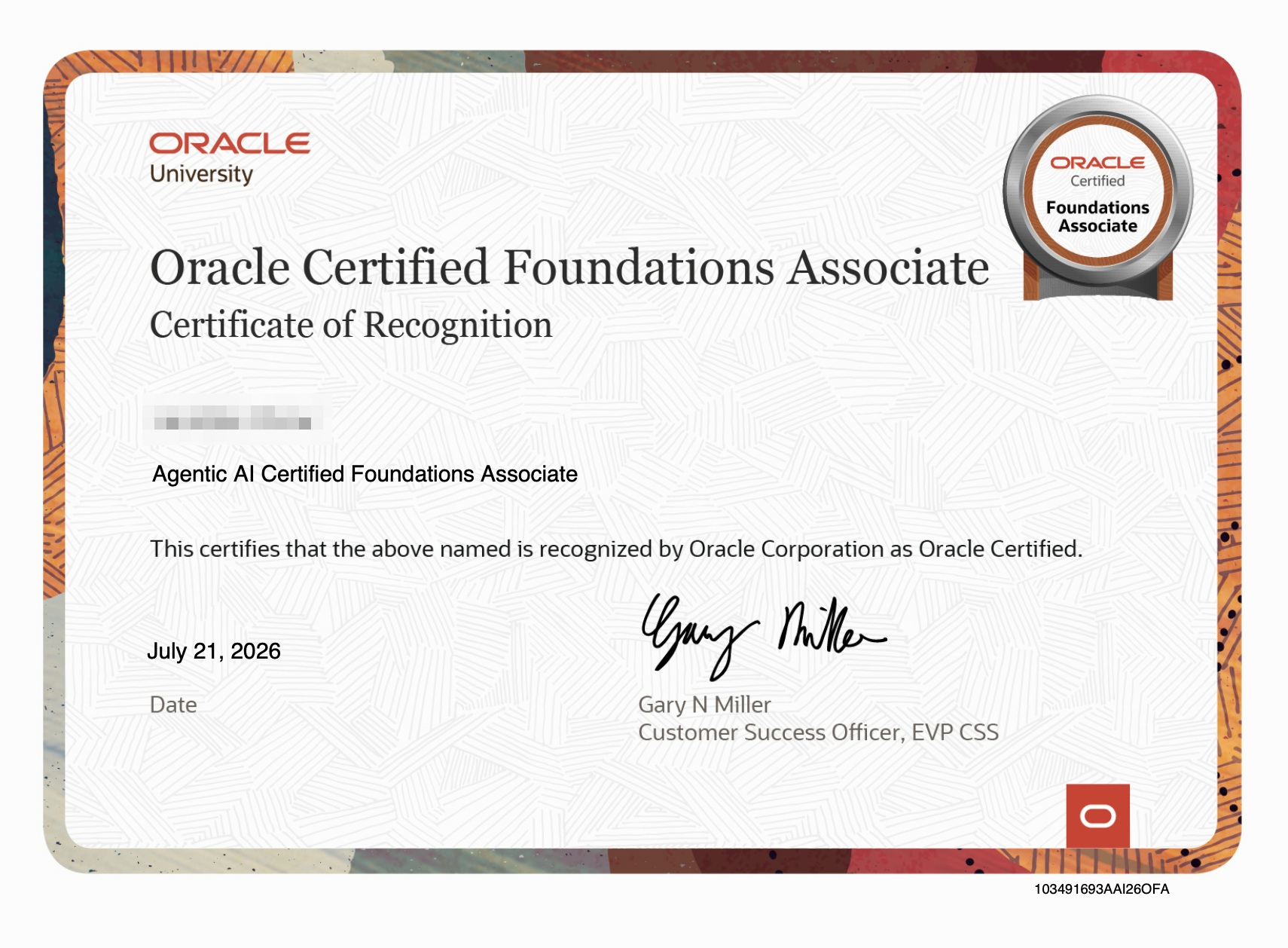 Oracle Certified Agentic AI Foundations Associate